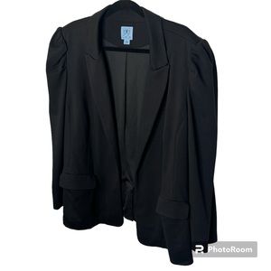 CeCe Soft Stretchy Black Open Front Blazer Jacket Size 3XL